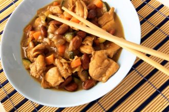 receta pollo con almendras chino