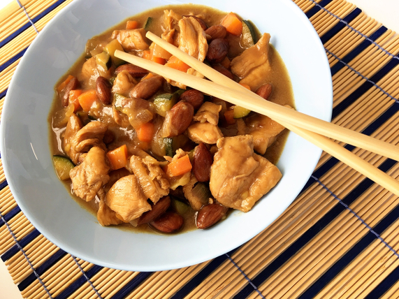 receta pollo con almendras chino